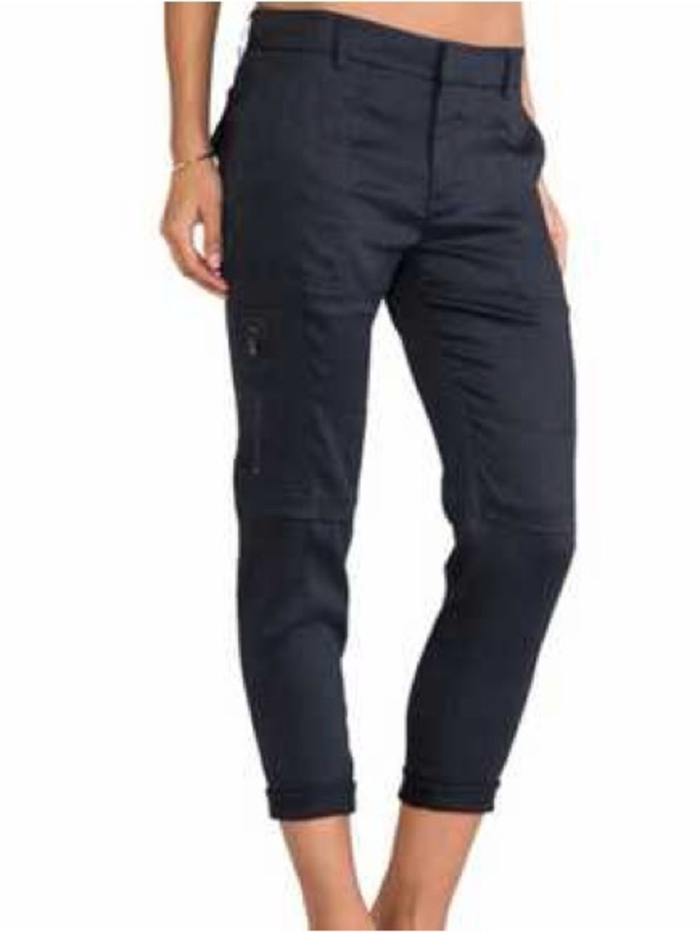Vince Black Cropped Cargo Ankle Pants
